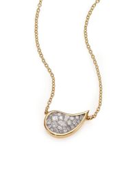 Plevé | Metallic Ice Diamond & 14K Yellow Gold Baby Scorpio Pendant Necklace | Lyst