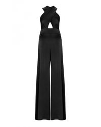 Temperley London | Black Madena Cross Front Jumpsuit | Lyst