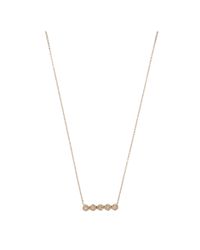 Dana Rebecca | Pink White Diamond Hexagon Bar Necklace | Lyst