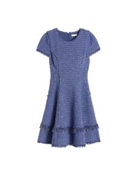 Rebecca Taylor - Blue Sparkle Tweed Dress - Lyst