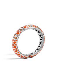 John Hardy | Metallic Legends Naga 12mm Cuff In Silver, Enamel, Gemstone | Lyst