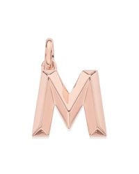 Monica Vinader | Pink Alphabet Pendant M | Lyst