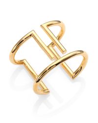 St. John | Metallic Tubular Cuff Bracelet | Lyst