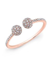 Anne Sisteron - Pink 14kt Rose Gold Diamond Party Ring - Lyst