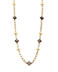 Tory Burch | Metallic Babylon Faux Pearl Station Necklace | Lyst