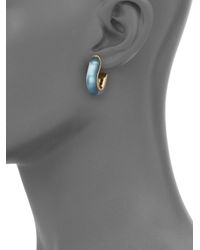 Alexis Bittar | Blue Sport Deco Lucite J-hoop Earrings | Lyst
