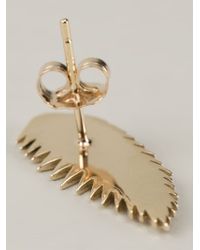 Alison Lou | Metallic Palm Leaf Earring | Lyst