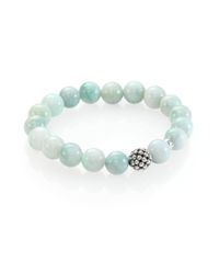 Lagos | Blue Jade Sterling Silver Bead Bracelet | Lyst