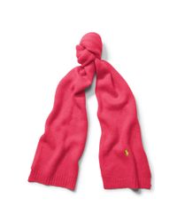 Polo Ralph Lauren | Pink Wool-blend Scarf | Lyst