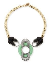 Lulu Frost | Green Moderne Enamel & Crystal Bib Necklace | Lyst