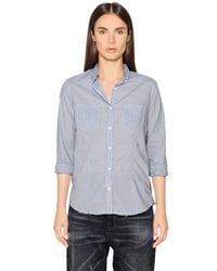 Golden Goose Deluxe Brand | Blue Cotton Gingham Shirt | Lyst