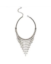 DANNIJO - Metallic Hallsy Crystal Fringe Bib Necklace - Lyst