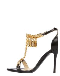 Moschino Sandals in Gold (BLACK) | Lyst
