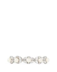 CZ by Kenneth Jay Lane | White Cubic Zirconia Pearl Vine Bracelet | Lyst