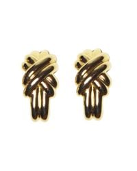 Rarities - Metallic Givenchy Cross Earrings - Lyst