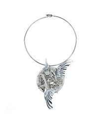 Heaven Tanudiredja | Metallic Silver Assymetric Medallion Necklace | Lyst