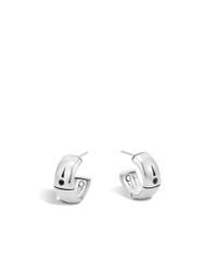 John Hardy | Black Bamboo Small Hoop Earrings | Lyst