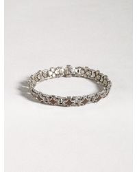 John Varvatos | Metallic Sterling Silver Fossil Inlay Bracelet for Men | Lyst