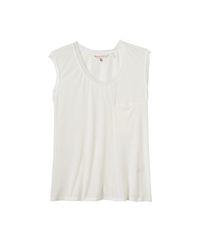 Rebecca Taylor | White Jersey Tank With Chiffon | Lyst