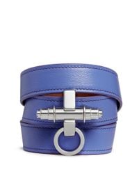 Givenchy | Purple 'Obsedia' Triple Wrap Leather Bracelet | Lyst