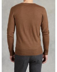 John Varvatos | Natural Superfine Merino Wool Sweater for Men | Lyst