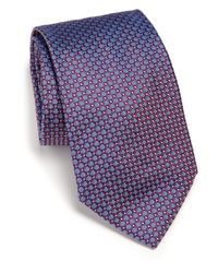 Ike Behar | Purple Neat Textured Silk Tie for Men | Lyst
