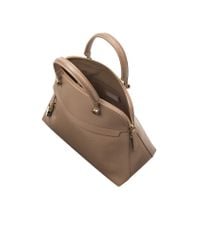 Furla | Metallic Piper New Caramello Leather Medium Dome Handbag | Lyst