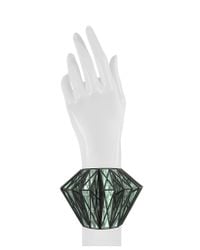Vojd Studios - Gray Translucent Glass Cage Statement Cuff - Lyst