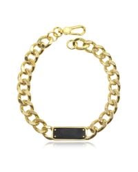 Marc By Marc Jacobs - Metallic Link To Katie Id Plaque Statement Necklace - Lyst