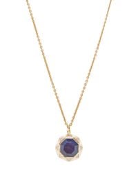 Jade Jagger | Blue Sapphire Octagon Pendant with Trillion Diamonds and White Enamel | Lyst