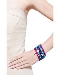 Sydney Evan | Purple Diamond and Ruby Hamsa Charm Beaded Bracelet | Lyst