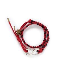 Giles & Brother | Red Brass Nut Braided Cotton Lacing Bracelet for Men | Lyst