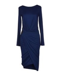 Donna karan new york Knee-length Dress in Blue (Dark blue) | Lyst