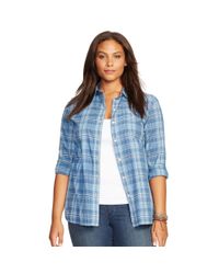 Ralph Lauren | Blue Striped Cotton Shirt | Lyst