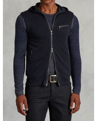 John Varvatos | Blue Sleeveless Zip Hoodie for Men | Lyst
