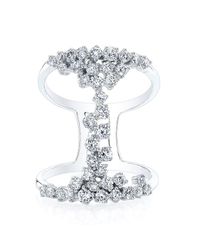 Anne Sisteron - Metallic 14kt White Gold Diamond Lace Ring - Lyst