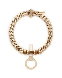 Givenchy | Metallic 'obsedia' Stone Pendant Chain Necklace | Lyst