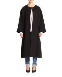 Helmut Lang | Black Oversized Double-faced Cashmere Coat | Lyst