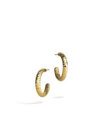 John Hardy | Metallic Classic Chain Medium Hoop Earrings | Lyst