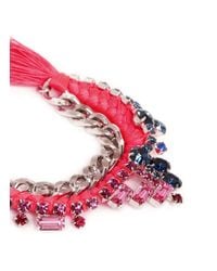 Joomi Lim | Multicolor Cotton Braid Crystal Bracelet | Lyst