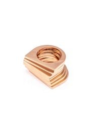 Uncommon Matters | Pink Linear Rose Ring Set | Lyst
