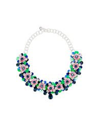 Shourouk - Black Silver-tone, Crystal And Sequin Necklace - Lyst