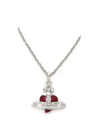 Vivienne Westwood | Metallic Heart Orbit Necklace | Lyst