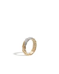 John Hardy | Metallic Classic Chain Flat Twisted Chain Ring | Lyst