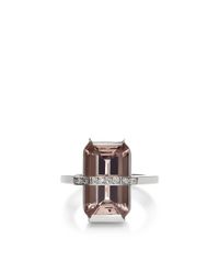 Efva Attling | Metallic One Of A Kind Bend Over Morganite Ring | Lyst