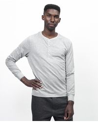 Scotch & Soda - White Home Alone Henley - Grey for Men - Lyst
