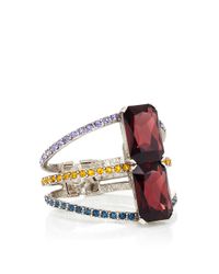 Oscar de la Renta | Multicolored Pave Octagonal Stone Bracelet | Lyst