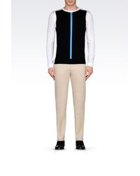 Emporio Armani | Natural Stretch Cotton Trousers for Men | Lyst