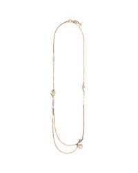 Lulu Frost | Metallic 'oleander' Caged Glass Pearl Rope Necklace | Lyst