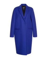 MSGM | Purple Concord Grape Wool Felt Coat | Lyst